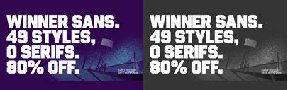 Sportsfonts released Winner Sans.