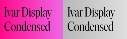 Letters from Sweden released Ivar Display Condensed.