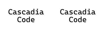 Cascadia Code designed by Aaron Bell