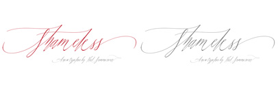 Shameless‚ a new script typeface by Neil Summerour‚ has been released.