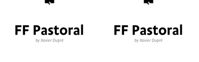 FontFont released FF Pastoral designed by Xavier Dupré. It’s a revised version of Malis.