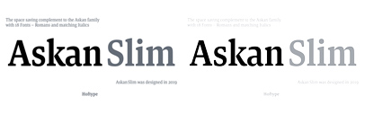 Hoftype released Askan Slim.