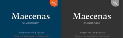 Capitalics Warsaw Type Foundry released Maecenas.