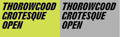 Commercial Classics released Thorowgood Grotesque Open.