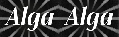 Alga has reached the finish line. The family now has six weights in regular and italic styles. The language support is quite complete supporting most Latin based languages and also Vietnamese.