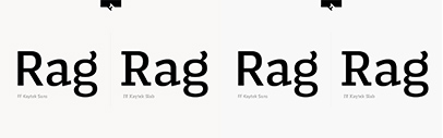 FontFont released FF Kaytek Sans and FF Kaytek Slab designed by Radek Łukasiewicz.