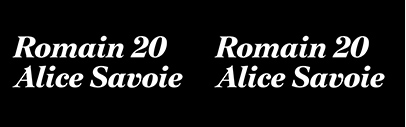 205TF released Romain 20 designed by Alice Savoie.