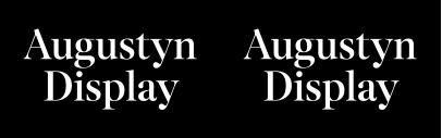 ECAL Typefaces released Augustyn Display designed by Sascha Bente.