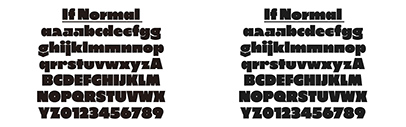 Poem released If. It has a single weight&sbquo; five widths and respective oblique versions.