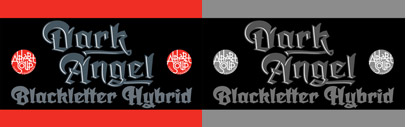 Dark Angel‚ a blackletter font‚ by Alphabet Soup
