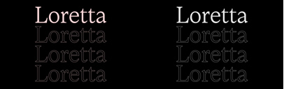 Loretta by Nova Type Foundry was added to Future Fonts.