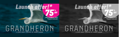 André Simard released Grandheron Sans.