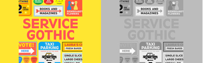 Service Gothic by Nick Sherman was added to Future Fonts.