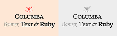 Colophon released Columba designed by Lewis McGuffie.