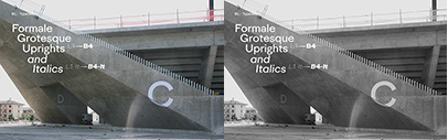 Binnenland added italics to Formale Grotesque.