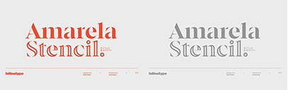 Latinotype released Amarela Stencil designed by Sofia Mohr.