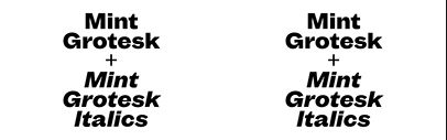 Mint Grotesk was updated to version 1.0 and graduated from Future Fonts.