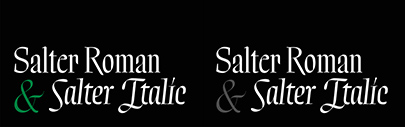 Sharp Type rebased Salter. It’s inspired by various designs attributed to Oscar Ogg and George Salter.