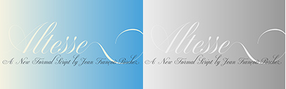 Typofonderie released Altesse‚ a formal script influenced by copperplate writing masters.