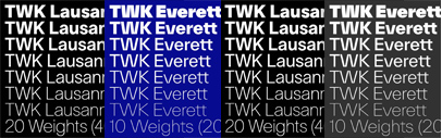 Lausanne and Everett are now available at Type.Weltkern.