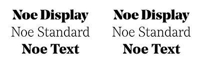 Schick Toikka updated Noe with Thin and Light weights‚ reworked the existing styles‚ and added a new family‚ Noe Standard.