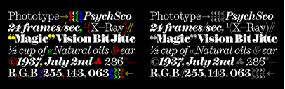 Occupant Fonts released Mantar‚ a psychedelic Scotch Roman‚ designed by Cem Eskinazi.