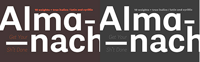 Capitalics Warsaw Type Foundry released Almanach.