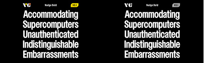 Nudge designed by Kyle Wayne Benson was added to Future Fonts.