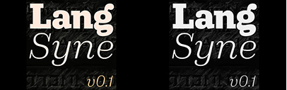 Lang Syne designed by Stephen Nixon was added to Future Fonts.
