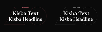 Identity Letters released Kisba Nova Headline and Kisba Nova Text.