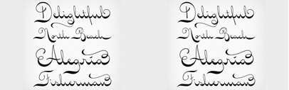 Seashore is a feminine‚ graceful script whose thicker horizontals create a wave-like rhythm.