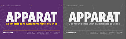 Lettersoup released Apparat. It comes in 4 widths.