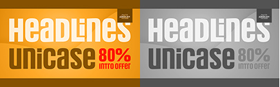 TypeThis!Studio released Headlines Unicase designed by Anita Jürgeleit.