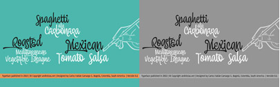 Chef Script‚ an experimental typeface designed by Carlos Fabian Camargo G. Introductory offer 45% off till Oct 3.