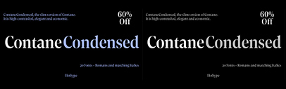 Hoftype released Contane Condensed.