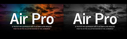 Positype released Air Pro designed by Neil Summerour.