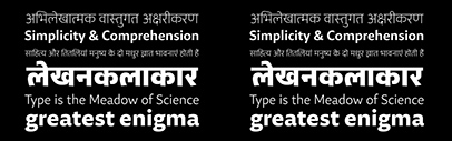 29Letters Type Foundry released 29LT Zarid Sans DL (Devenagari & Latin).