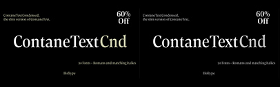 Hoftype released Contane Text Condensed.