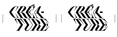 The Pyte Foundry released Kinckq. The licensable package contains three static styles (Left‚ Middle‚ Right) plus a variable font.