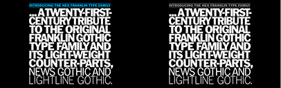 HEX Franklin designed by Nick Sherman was added to Future Fonts.