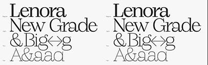 Superior Type released Lenora Grade.