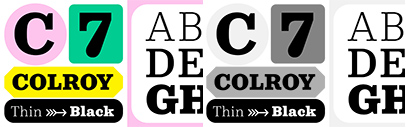 NN Colroy was expanded. Thin‚ Light‚ Heavy‚ and Black were added.