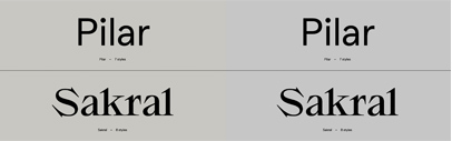 Fuerte Type‚ Fermín Guerrero’s new foundry‚ has been launched. They released Pilar and Sakral. Thesaurus moved from Typotheque to this foundry.