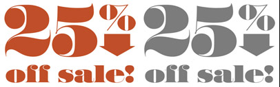 25% off all House Industries products currently available on the web store with the discount code “SEP13SAVE” until September 26‚ 2013.