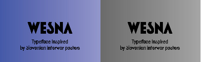 Type Salon released Wesna designed by Alja Herlah.