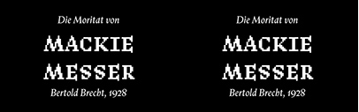Until the end of this year‚ Messer v2.3 comes with a pixel version in two styles: Upright and Italic.