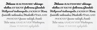 Odesta has seven feature-rich weights with built-in small caps‚ swash alternates‚ ititals & finals.