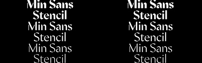 Min Sans Stencil by Typeji was added to Future Fonts.