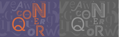 Typofonderie updated AW Conqueror Carved&sbquo; Inline&sbquo; and Slab.