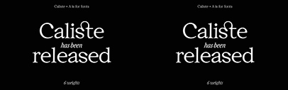  A is for fonts released Caliste.